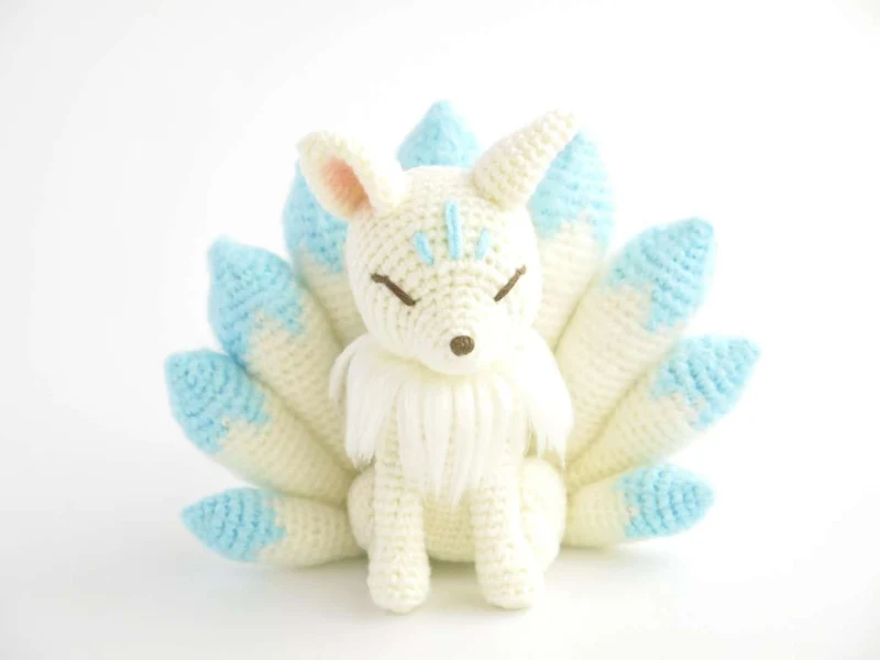 Complimentary Intermediate crochet pattern: Fuyuko the Nine-Tailed Kitsune Amigurumi Pattern - Simple to follow guide