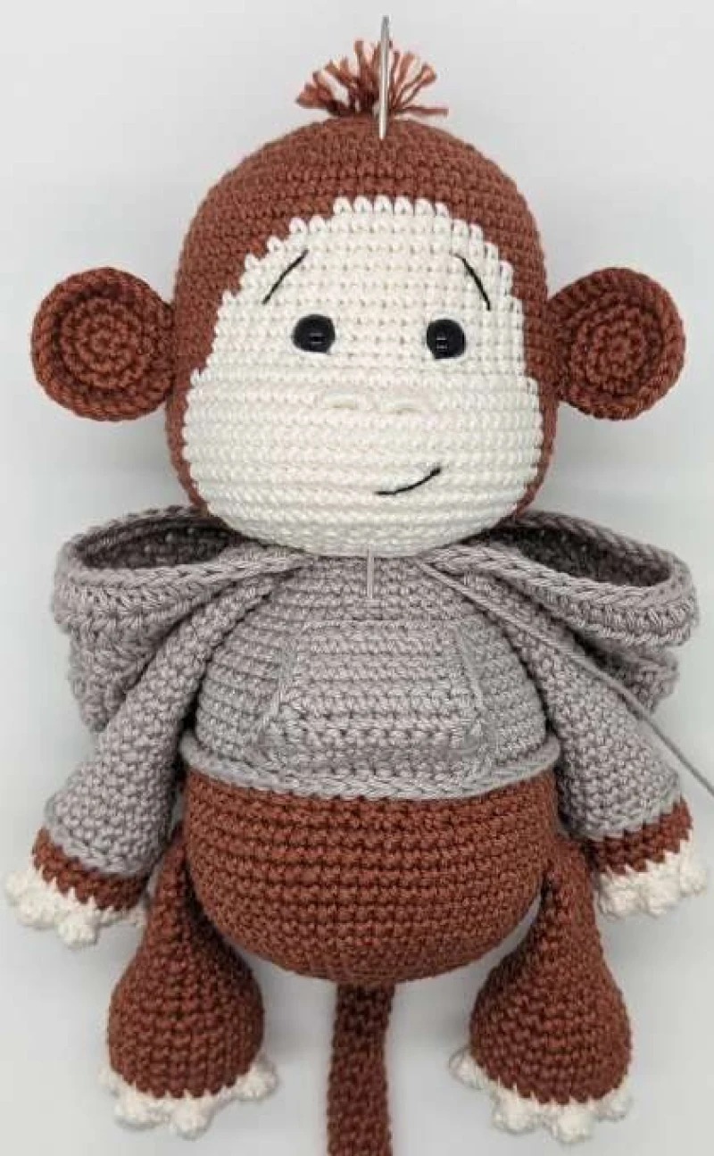 Complimentary Intermediate crochet pattern: Joe the Monkey Amigurumi Pattern - Simple to follow guide