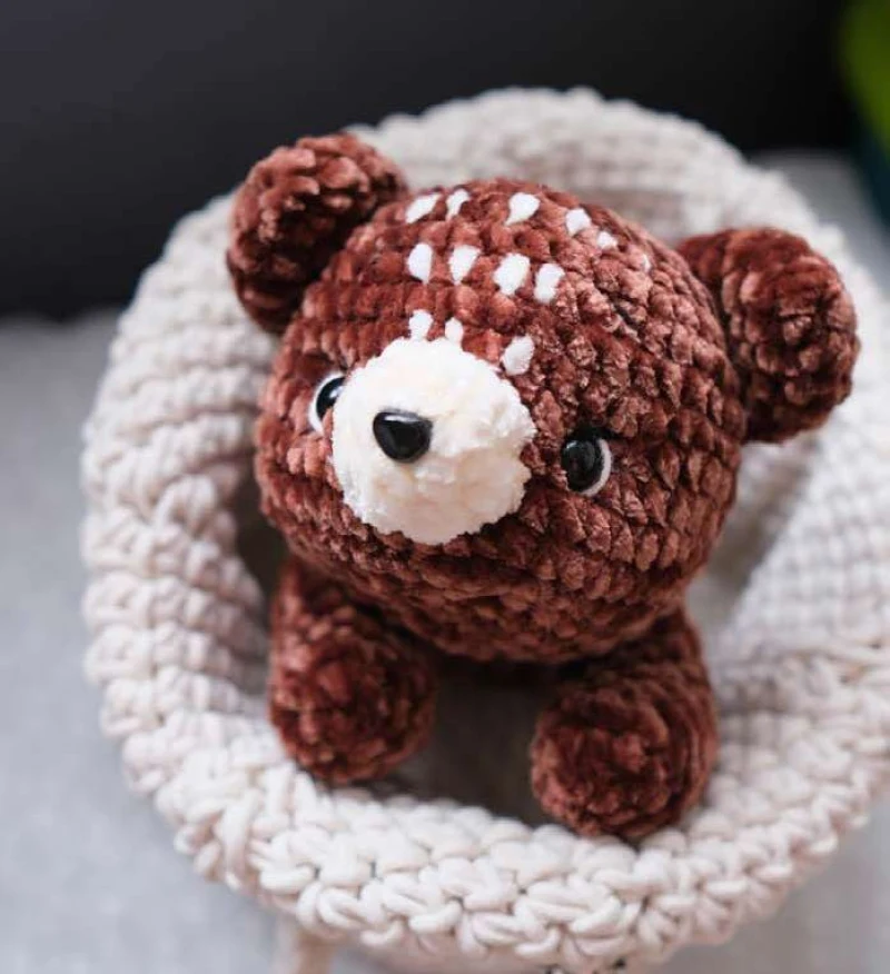 Complimentary Intermediate crochet pattern: Little Brown Bear Amigurumi Pattern - Simple to follow guide