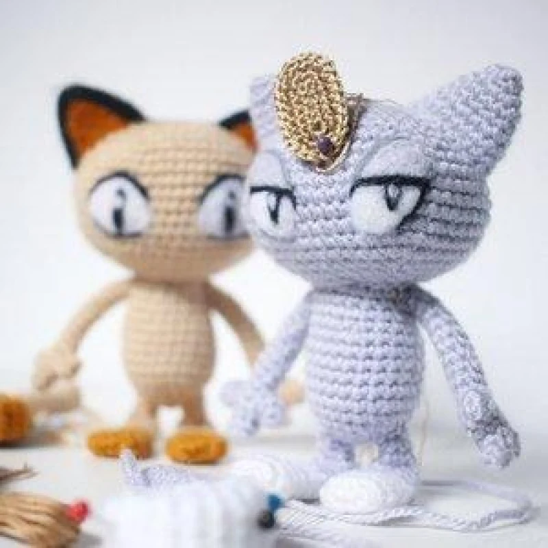 Complimentary Intermediate crochet pattern: Meowth Pokémon Amigurumi Pattern - Simple to follow guide