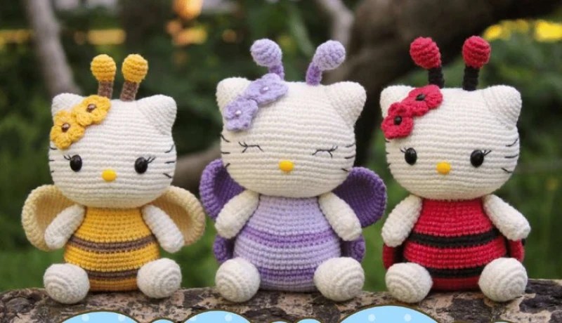 Complimentary Intermediate crochet pattern: Spring Kitty Amigurumi Pattern - Simple to follow guide