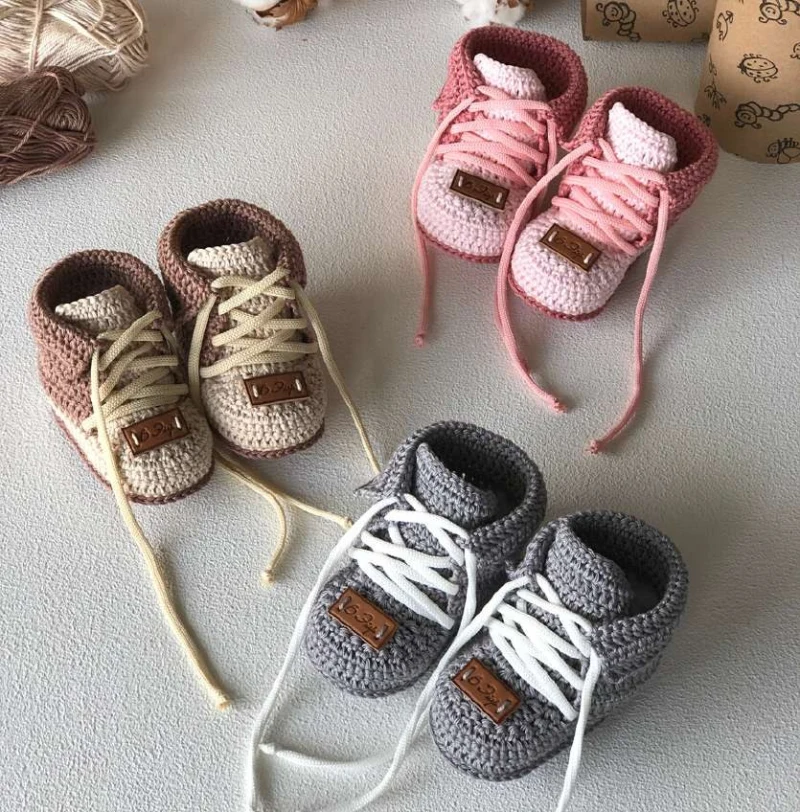 Complimentary Intermediate crochet pattern: Sporty High-Top Baby Sneaker Pattern - Simple to follow guide