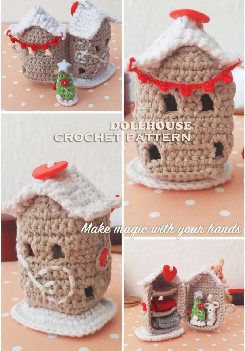 Complimentary Advanced crochet pattern: Miniature Foldable Dollhouse Amigurumi Pattern - Simple to follow guide