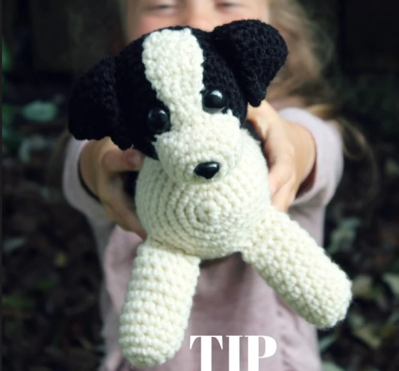 Complimentary Intermediate crochet pattern: Tip the Border Collie Amigurumi Pattern - Simple to follow guide