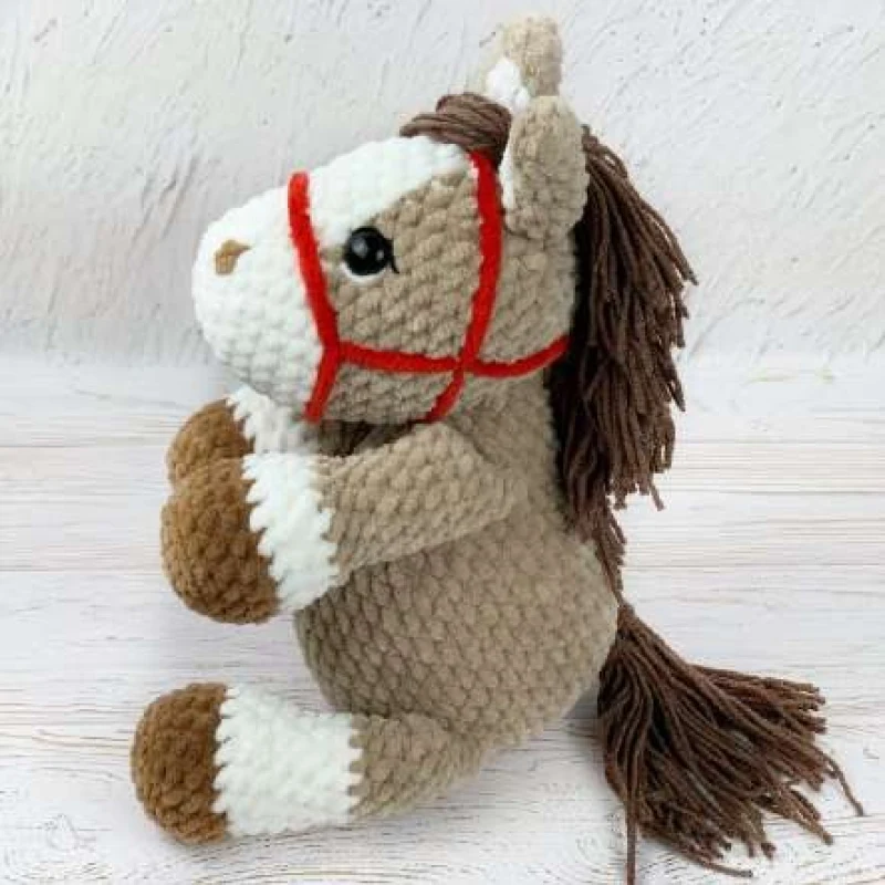 Complimentary Intermediate crochet pattern: Velvet Plush Horse Amigurumi Pattern - Simple to follow guide