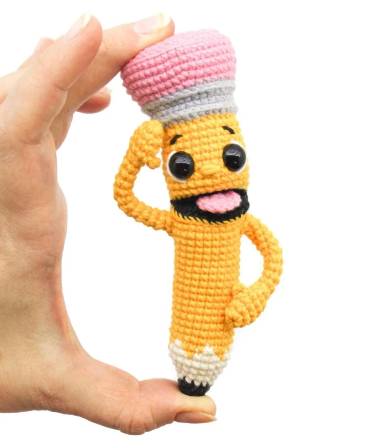 Complimentary Intermediate crochet pattern: Bobby the Pencil Amigurumi Pattern - Simple to follow guide