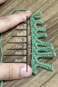 Fern Plant Amigurumi Car Charm Pattern step 3