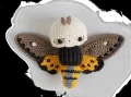 Death's Head Hawk Moth Amigurumi Pattern step 1