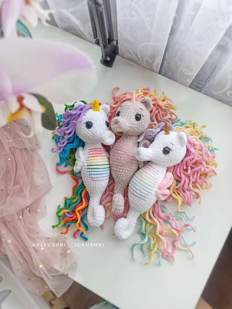 Complimentary Intermediate crochet pattern: Sea Unicorn Amigurumi Pattern - Simple to follow guide