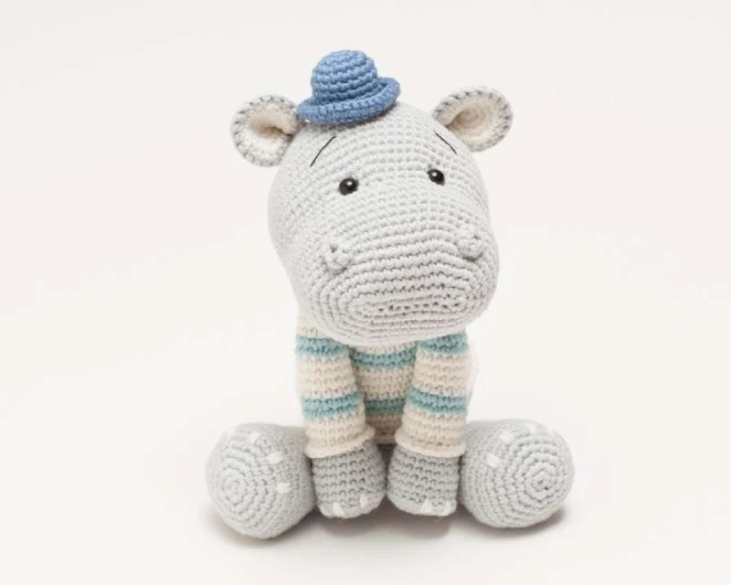 Complimentary Intermediate crochet pattern: Bepo the Little Hippo Amigurumi Pattern - Simple to follow guide