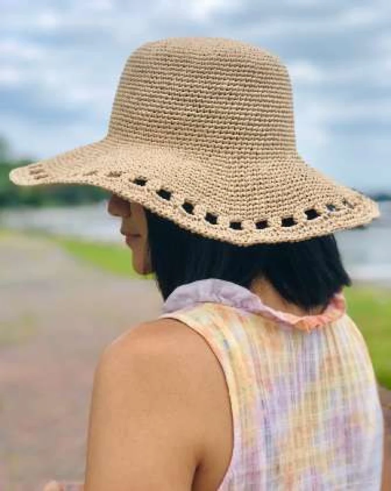 Complimentary Intermediate crochet pattern: Bohemian Raffia Summer Sun Hat Pattern - Simple to follow guide