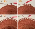 Bohemian Raffia Summer Sun Hat Pattern step 4