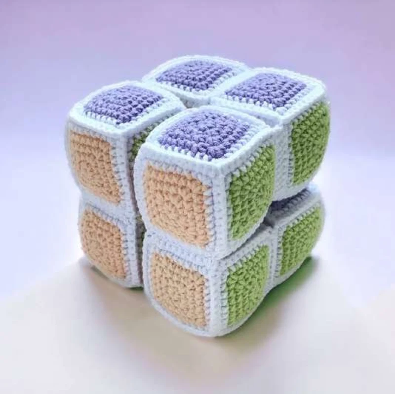 Complimentary Intermediate crochet pattern: Colorful Infinity Cube Fidget Toy Amigurumi Pattern - Simple to follow guide