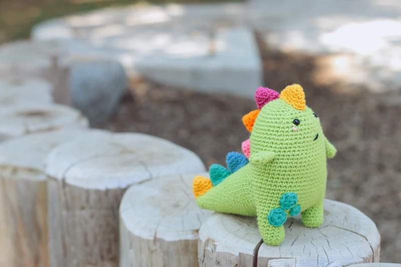 Complimentary Intermediate crochet pattern: Mr. Pistachio the Dinosaur Amigurumi Pattern - Simple to follow guide