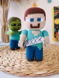 Steve & Zombie Amigurumi Pattern step 1