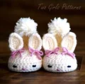 Hoppy Baby Bunny Slippers Pattern step 1