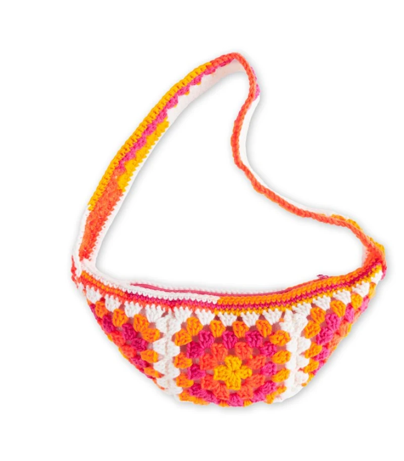 Complimentary Intermediate crochet pattern: Citrus Twist Granny Square Cross-Body Bag Pattern - Simple to follow guide
