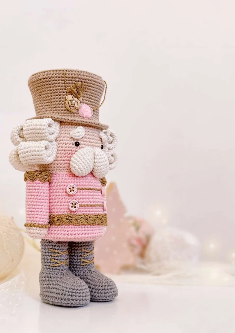 Complimentary Intermediate crochet pattern: Theo the Nutcracker Amigurumi Pattern - Simple to follow guide