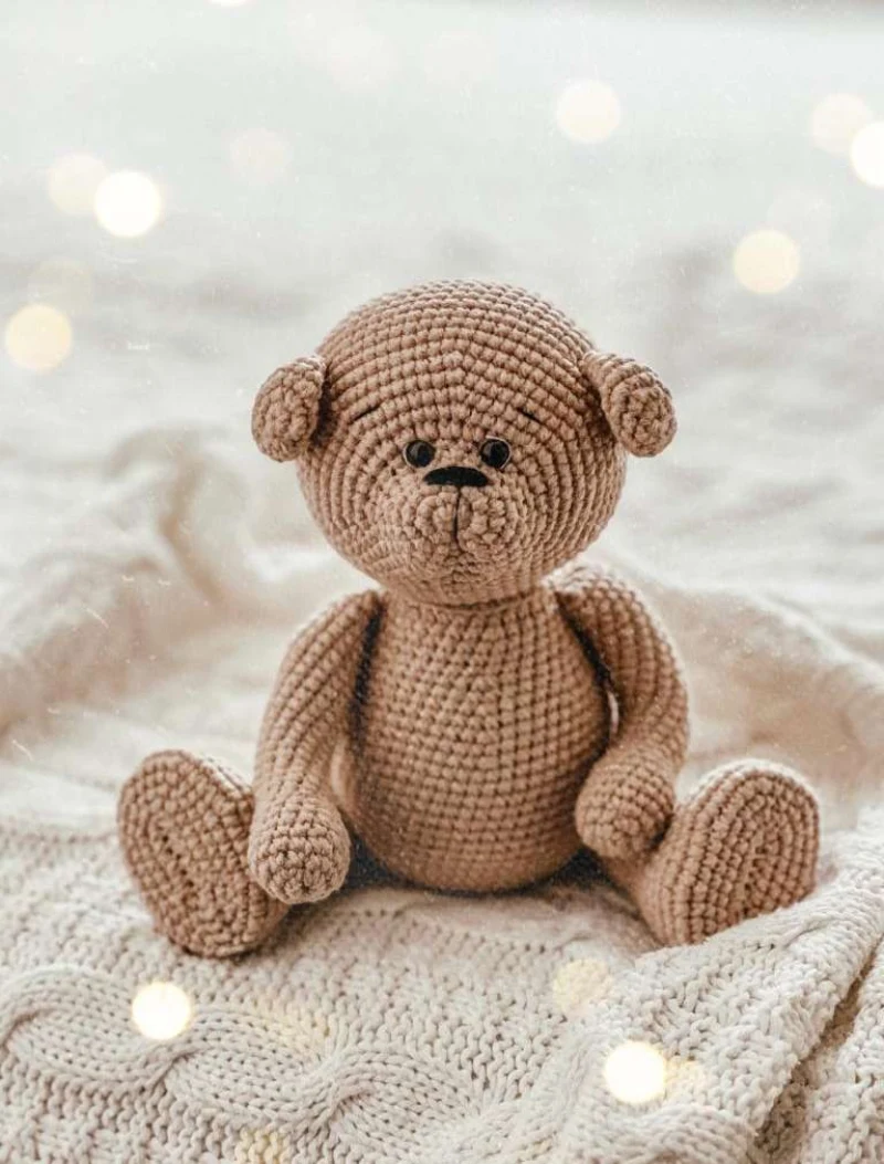 Complimentary Intermediate crochet pattern: Vintage Style Teddy Bear Amigurumi Pattern - Simple to follow guide