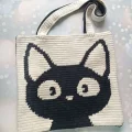 Kawaii Black Cat Tote Bag Crochet Pattern step 1