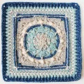 Miosotis Floral Granny Square Pattern step 1