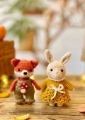Victor Fox & Anna Bunny Autumn Amigurumi Pattern step 1