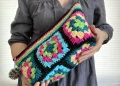 Bonita Granny Square Project Bag Crochet Pattern step 1