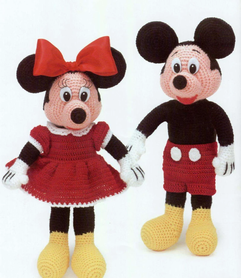 Complimentary Advanced crochet pattern: Classic Mickey and Minnie Mouse Amigurumi Pattern - Simple to follow guide