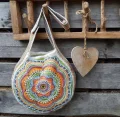 Boho Flower Slouch Bag Pattern step 1
