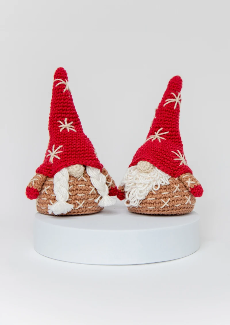 Complimentary Intermediate crochet pattern: Festive Holiday Gnomes Amigurumi Pattern - Simple to follow guide