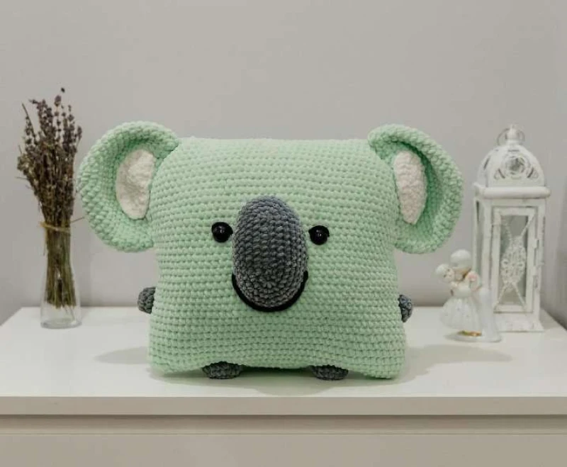 Complimentary Intermediate crochet pattern: Cuddly Koala Pillow Amigurumi Pattern - Simple to follow guide