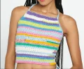 Colorful Summer Halter Top Amigurumi Pattern step 3
