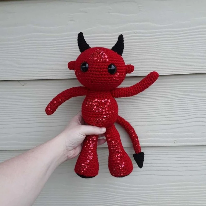 Complimentary Intermediate crochet pattern: Little Devil Amigurumi Pattern - Simple to follow guide