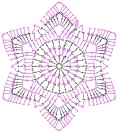 Sun Star Snowflake Pattern step 2