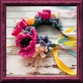 Golden Wildflower Crown Crochet Pattern step 1