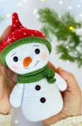 Chilly the Winter Snowman Amigurumi Pattern step 1