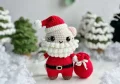 Santa Christmas Cat Amigurumi Pattern step 1