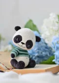 Adorable Striped Sweater Panda Amigurumi Pattern step 1