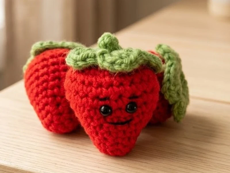 Complimentary Beginner Friendly crochet pattern: Stanley the Strawberry Amigurumi Pattern - Simple to follow guide