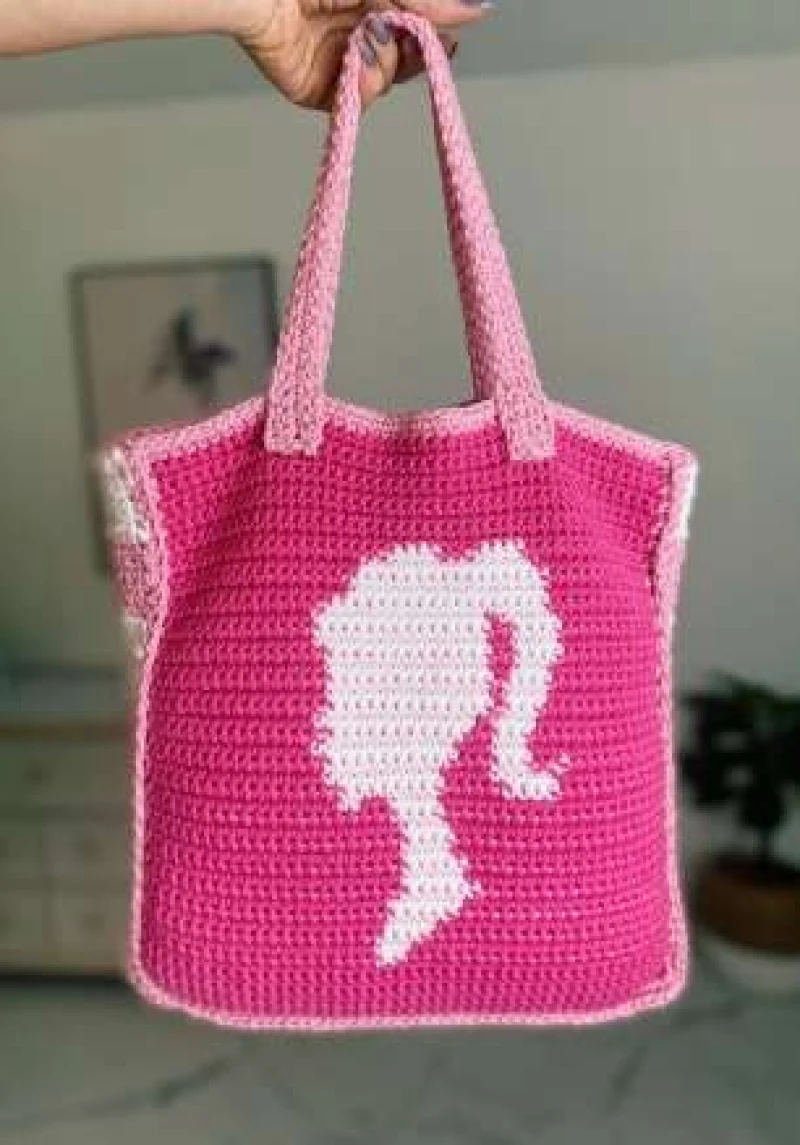 Complimentary Intermediate crochet pattern: Baddie Barbie Tapestry Crochet Bag Pattern - Simple to follow guide