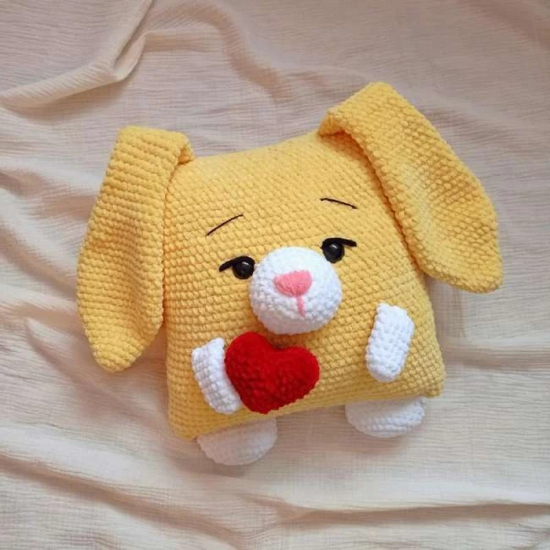 Complimentary Intermediate crochet pattern: Velvet Bunny Pillow Amigurumi Pattern - Simple to follow guide