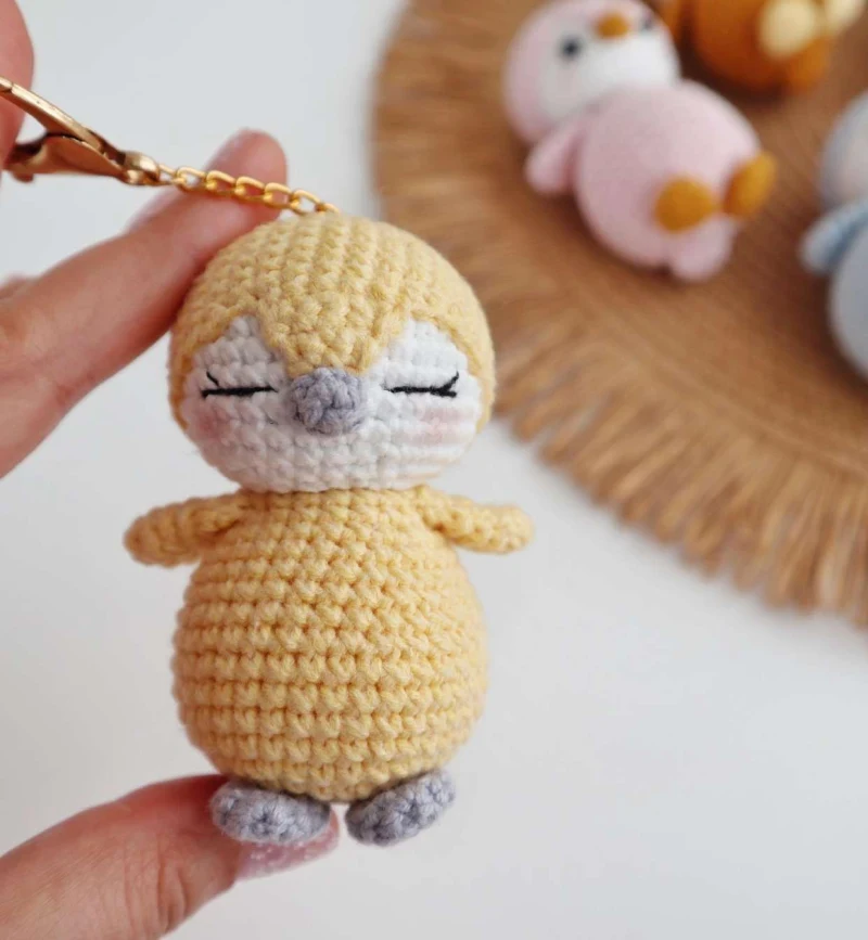 Complimentary Intermediate crochet pattern: Keychain Mini Penguin Amigurumi Pattern - Simple to follow guide