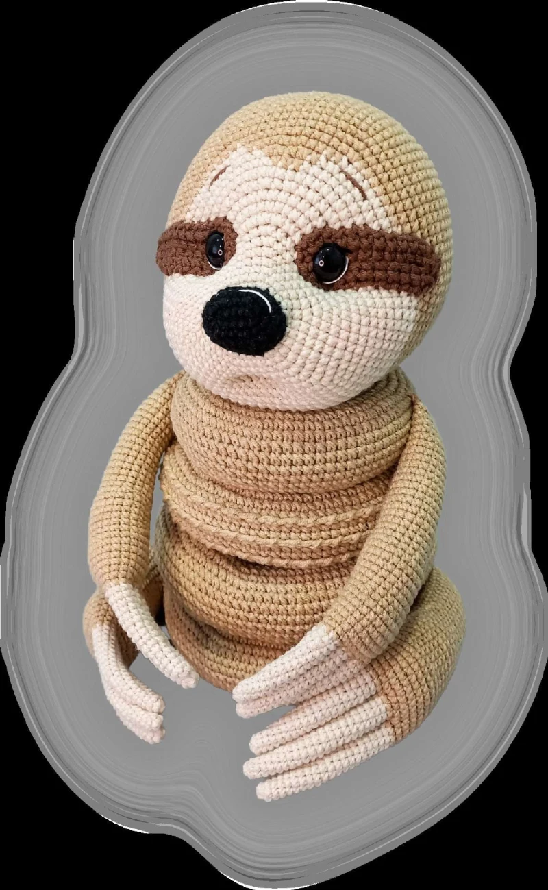 Complimentary Intermediate crochet pattern: Sloth Stacking Toy Amigurumi Pattern - Simple to follow guide