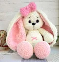 Soft Bunny with Colorful Ears Amigurumi Pattern step 1