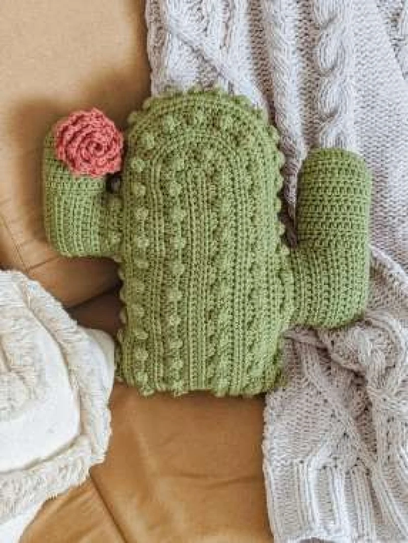 Complimentary Intermediate crochet pattern: Desert Blossom Crochet Cactus Pillow Pattern - Simple to follow guide