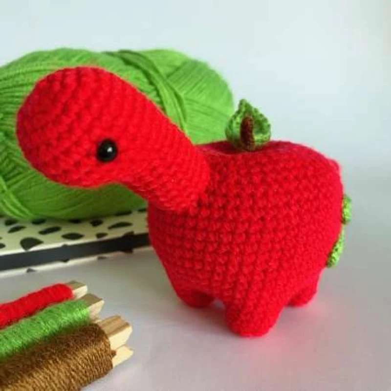 Complimentary Intermediate crochet pattern: Appletosaurus Dinosaur Amigurumi Pattern - Simple to follow guide