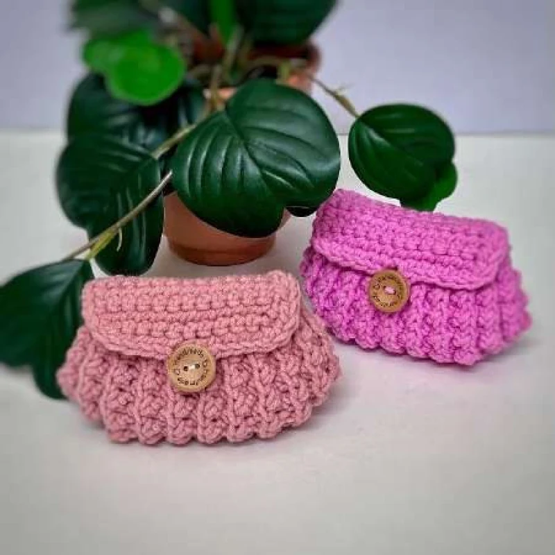 Complimentary Intermediate crochet pattern: Textured Nano and Mini Crochet Pouch Pattern - Simple to follow guide