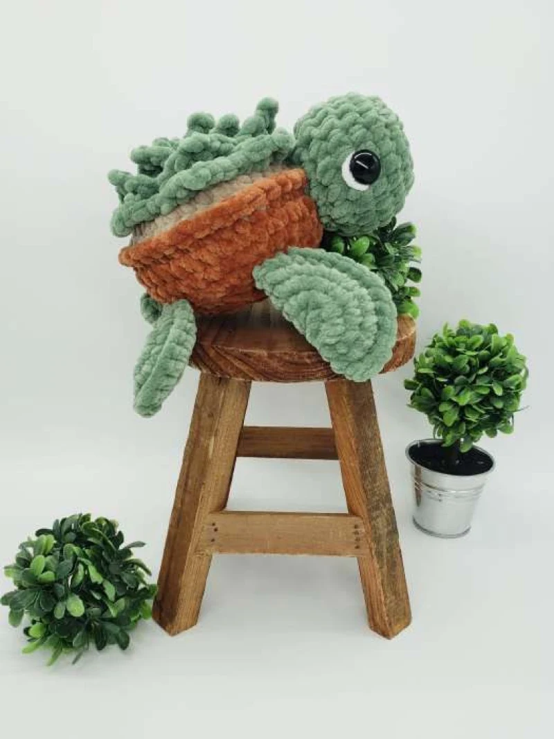 Complimentary Intermediate crochet pattern: Succulent Turtle Amigurumi Pattern - Simple to follow guide