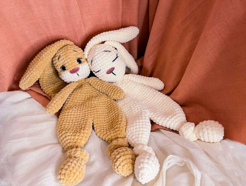 Complimentary Intermediate crochet pattern: Floppy Plush Bunny Snuggler Amigurumi Pattern - Simple to follow guide