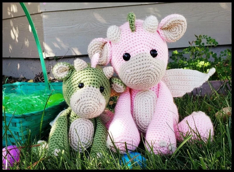 Complimentary Intermediate crochet pattern: Mini Dragon Amigurumi Pattern - Simple to follow guide